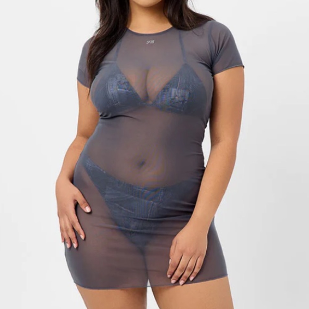 Frankie’s Bikinis “Lauryn” Mesh Mini Dress - Galaxy